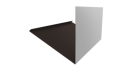 Планка примыкание верхнее к трубе фальц 0,5 Drap RR 32 темно-коричневый (2м)