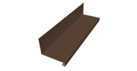 Планка примыкание нижнее к трубе фальц Grand Line 0,5 Drap TX RAL 8017 шоколад (2м)