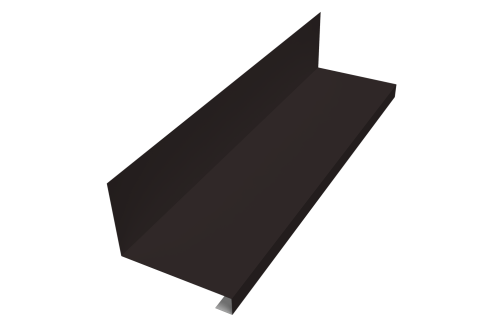 Планка примыкание нижнее к трубе для Кликфальц Pro 0,45 PE с пленкой RAL 9005 черный (2м)