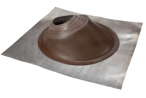 Проходной элемент MF угловой №3.1 (280-460 мм) +240 силиконовый (металлический неокрашенный фланец) коричневый