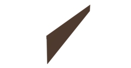 Ламель забора жалюзи Palermo стартовая/финишная для калиток и ворот 0,5 Velur X RAL 8017 шоколад