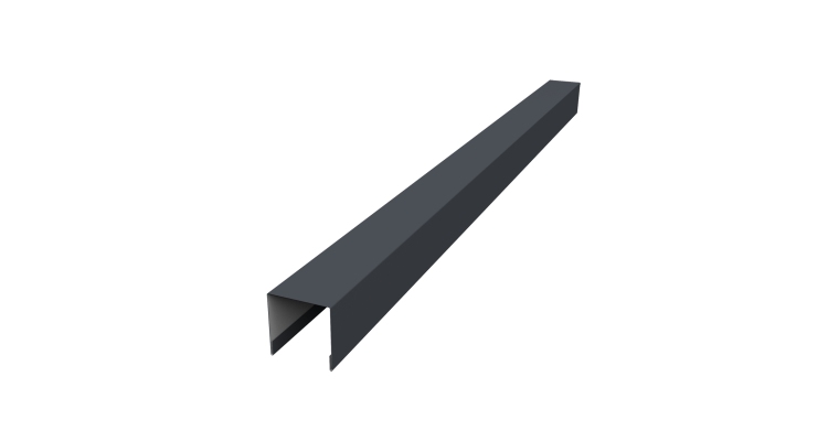 Планка вертикальная лицевая для забора жалюзи Palermo 0,45 Drap RAL 7024 мокрый асфальт (1,8м)