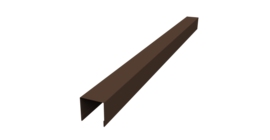 Планка вертикальная лицевая для забора жалюзи Palermo 0,5 Atlas X RAL 8017 шоколад (3м)