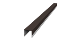 Планка вертикальная обратная для забора жалюзи Palermo 0,5 Satin RR 32 темно-коричневый (2,5м)