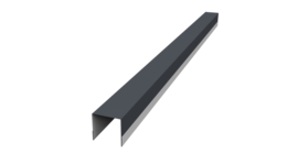 Планка вертикальная обратная для забора жалюзи Palermo 0,5 Rooftop Бархат RAL 7024 мокрый асфальт (3м)