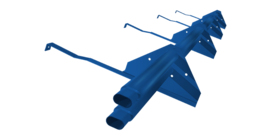 Снегозадержатель трубчатый для керамической/натуральной черепицы Стандарт RAL 5005 3м (профиль до 50мм)