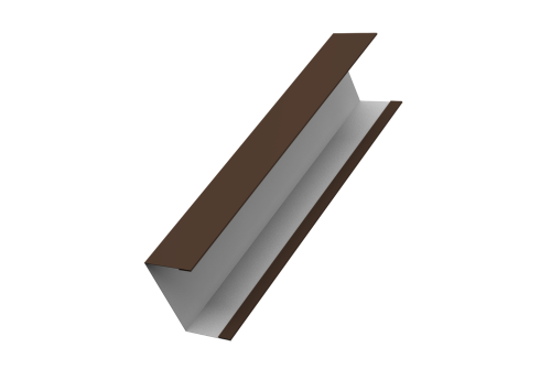 Крышка жалюзи Milan,Tokyo 0,5 Satin RAL 8017 шоколад (2,5м)