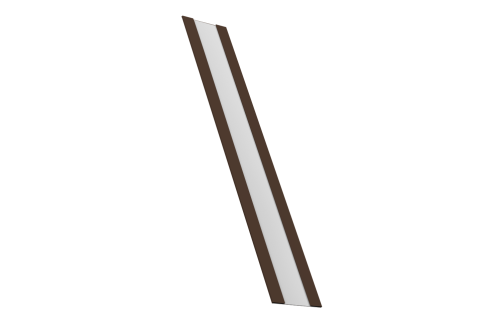 Крепежная планка жалюзи Milan, Milan Slim, Tokyo 0,5 Satin RAL 8017 шоколад (2,5м)