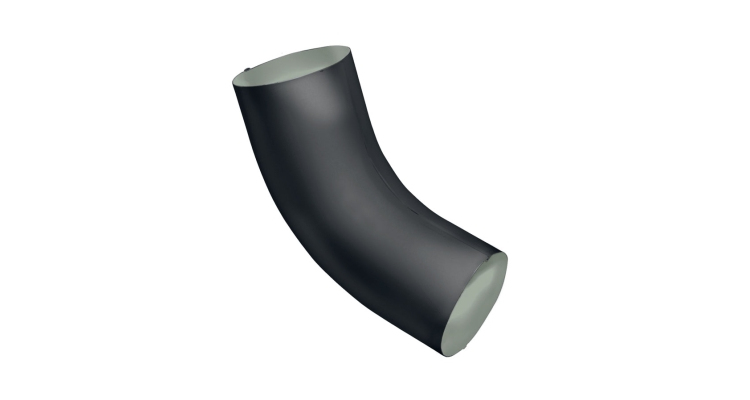 Колено 60 град GL PE Matt 90 мм RAL 7024 мокрый асфальт