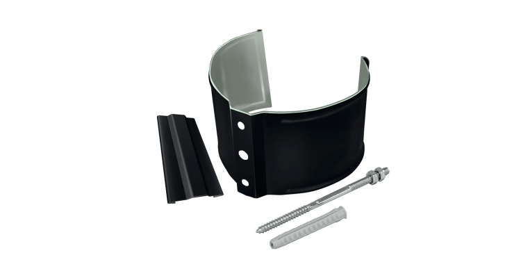 Кронштейн трубы на кирпич GL PE Matt 90 мм RAL 9005 черный