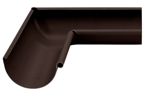 Угол желоба внутренний GL PE Matt 90 гр 125 мм RR 32 темно-коричневый