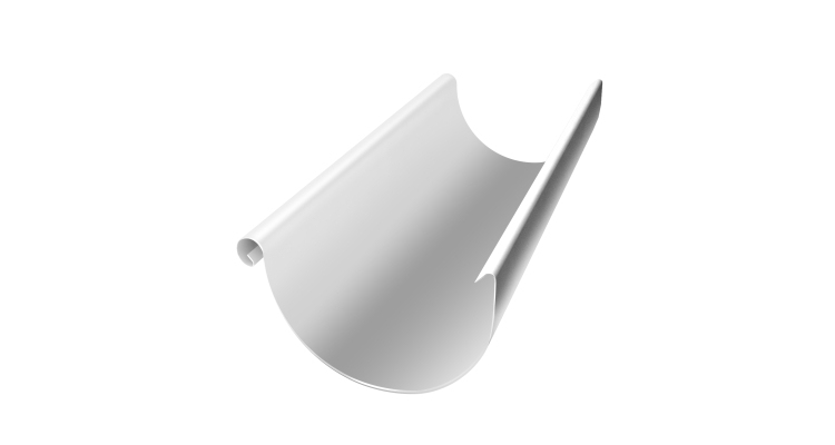 Желоб полукруглый GL PE 150 мм 3 м RAL 9003 сигнальный белый