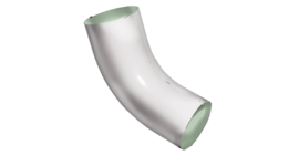 Колено 60 град GL PE 100 мм RAL 9003 сигнальный белый