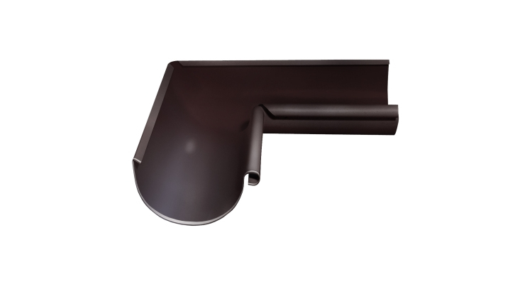 Угол желоба внутренний GL PE 90 гр 150 мм RAL 8017 шоколад