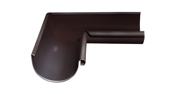 Угол желоба внутренний GL PE 90 гр 125 мм RAL 8017 шоколад
