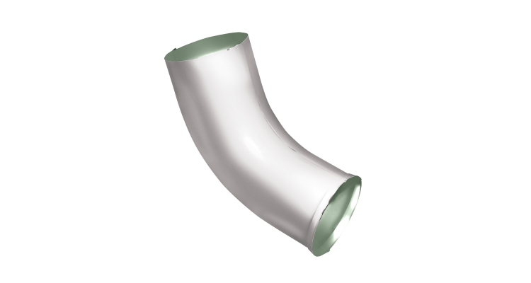 Колено стока GL PE 90 мм RAL 9003 сигнальный белый